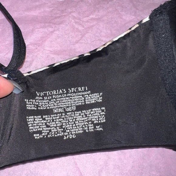 Victoria's Secret Brown and Black Push-Up Bra with Lace - Picture 4 of 5